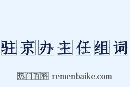 驻京办主任组词是什么意思的图片